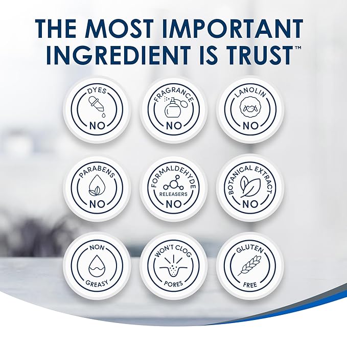 Vanicream Daily Facial Moisturizer With Ceramides and Hyaluronic Acid - Formulated Without Common Irritants for Those with Sensitive Skin, 3 fl oz (Pack of 1)