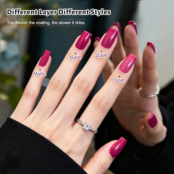 12 PCS Nail Polish Set 10 Color With 2PCS Base and Top Coat Quick Drying Fall Nude Brown White Red Color Holiday Gift for Her