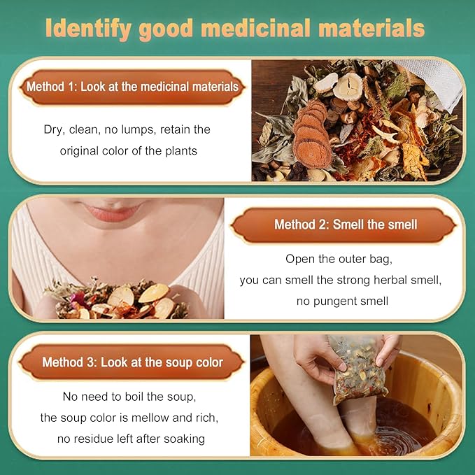 30 Bags Herbal Foot Soak,Foot Bath Herb,Foot Spa Bath Soak Foot Detox Soak to Remove Toxins,Relieve Fatigue & Dispel Cold and Remove Dampness 艾草排湿排寒泡脚包 900g(30 bags*30g) (Green B, 30.5x40.5CM)