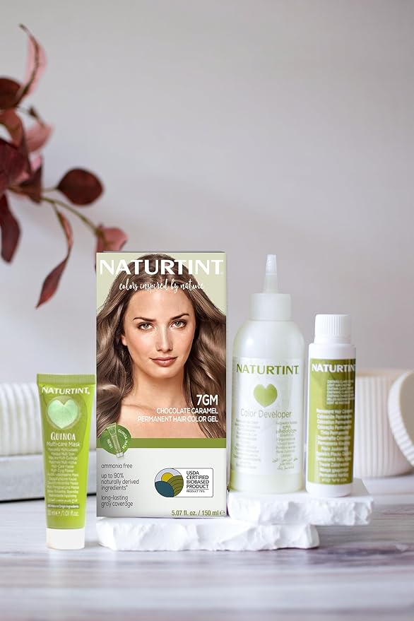 Naturtint 7GM Chocolate Caramel Permanent Hair Color (Pack of 6), Ammonia Free, Vegan, Cruelty Free, up to 100% Gray Coverage, Long Lasting Results (Packaging may vary)