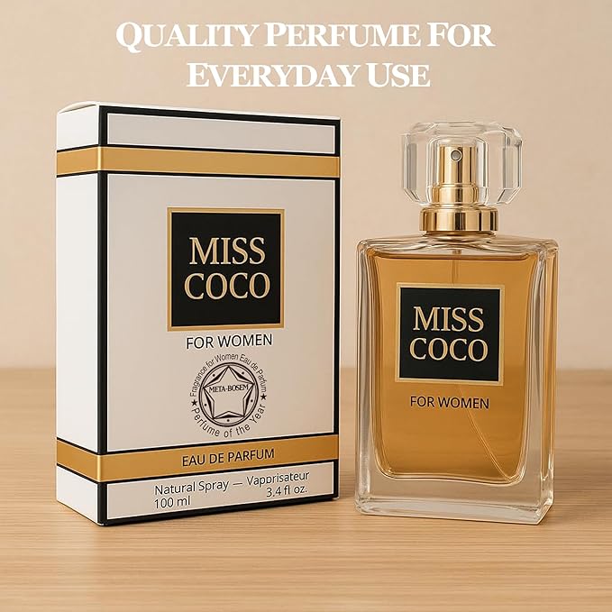 META-BOSEM Perfume for Women Set (100ml x 4PCS Variety Pack), LVBella, MissCoco, DaicyB, PariselixiR, Long Lasting Perfume for Women All Day Use