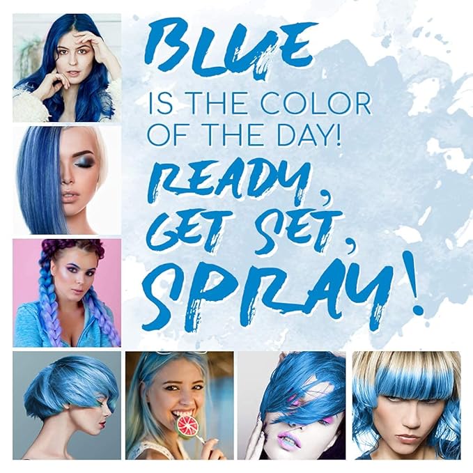 Punky Temporary Hair Color Spray – Bengal Blue, Instant Vivid Temporary Hair Dye for Women, Wash Out, Hair-Color Spray, 3.5 oz, 2 Pack