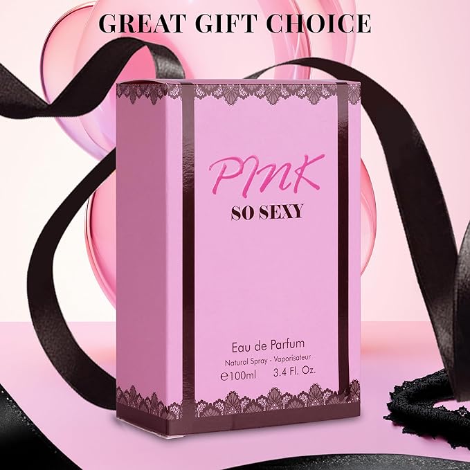 Pink So Sexy for Women Eau De Parfum - Floral Fruity Fragrance with Sugary Sweet Scent - Bergamot, Apple & Whipped Cream - Fresh, Sweet & Creamy - Luxurious Aroma in 100ml Bottle - Paraben Free