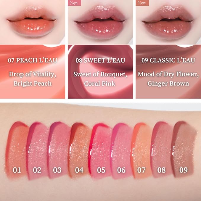 BBIA L’EAU Tint – Glossy & Glow Lip Stain, Watery Lip Tint, Non-Sticky, High Shine Finish, Long-lasting, Moisturizing, Lightweight, Natural, Daily Use, Vegan, Korean Lip Makeup (03 LILAC L'EAU)