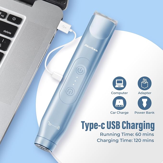 Bikini Trimmer for Women - 2 in 1 Electric Razors for Women - Dual Head Electric Shaver - IPX7 Waterproof Wet & Dry Use Body Hair Trimmer and Facial Hair Remover for Bikini Underarm Leg Arm