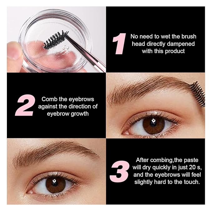 Eyebrow Gel - Clear Brow Styling Wax | Long Lasting Shaping Cream | Natural Eye Brow Lift Cosmetic Styling Formula Makeup Grooming Gel For Women Girlfriend Mom Routine