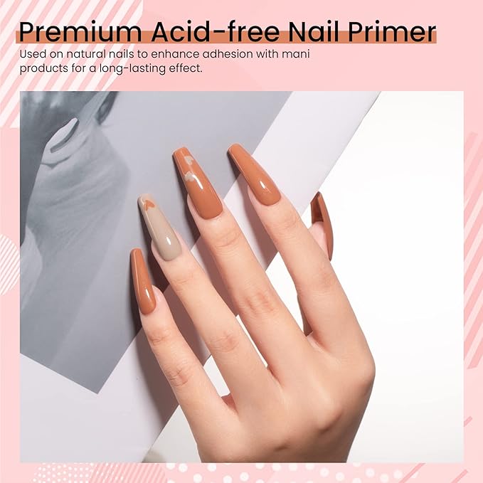 MAYCHAO Nail Prep Bond Primer, 15ML Acid free Nail Dehydrator for Acrylic and Gel Nail Polish, Fast Drying Superior Bonding Primer for Acrylic Powder Manicure Salon DIY at Home, 0.5 OZ