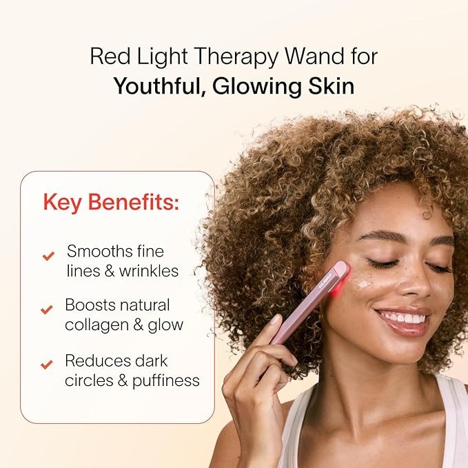 Solawave 4-in-1 Radiant Renewal Red Light Therapy Wand & Renew Complex Activation Serum | Beauty Device for Face & Neck | Serum Boosts Anti-Aging Effects, Reduces Wrinkles, Dark Circles & Puffiness