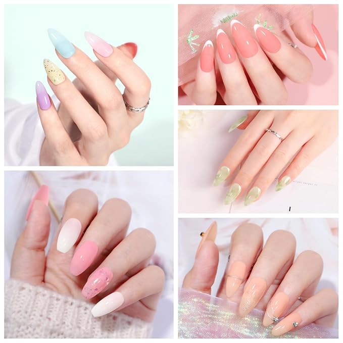 COSCELIA 25pcs Jelly Gel Nail Polish Set, 22 Fall Colors Jelly Gel Polish with 3pc Top Base Coat Brown Red Nude Pink Crystal Transparent Gel Polish French Nail Art Kit Christmas Gifts for Women