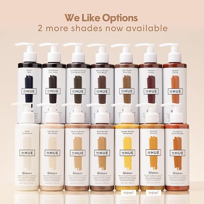 dpHUE Gloss+, Light Brown - 6.5 oz (8-12 Applications) - Semi-Permanent Hair Color & Conditioner - Lasts Up to Eight Washes - Paraben, SLS & SLES Sulfate Free - Vegan, Leaping Bunny Certified