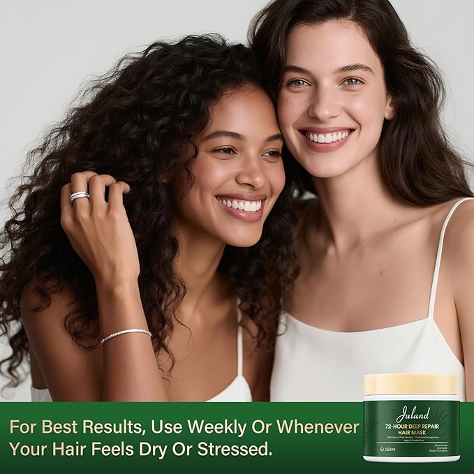 Juland Hair Mask, Collagen Hair Mask with Natural Amla Oil for Moisturization & Damage Repair, Hydroplex Technology for Stronger, Shinier Hai