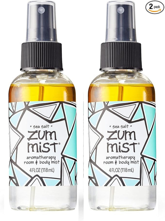 Indigo Wild Zum Mist Room & Body Spray - Aromatherapy Essential Oil Spray - Natural Body Mist & Room Spray - Sea Salt Scent - 4 fl oz (2 Pack)