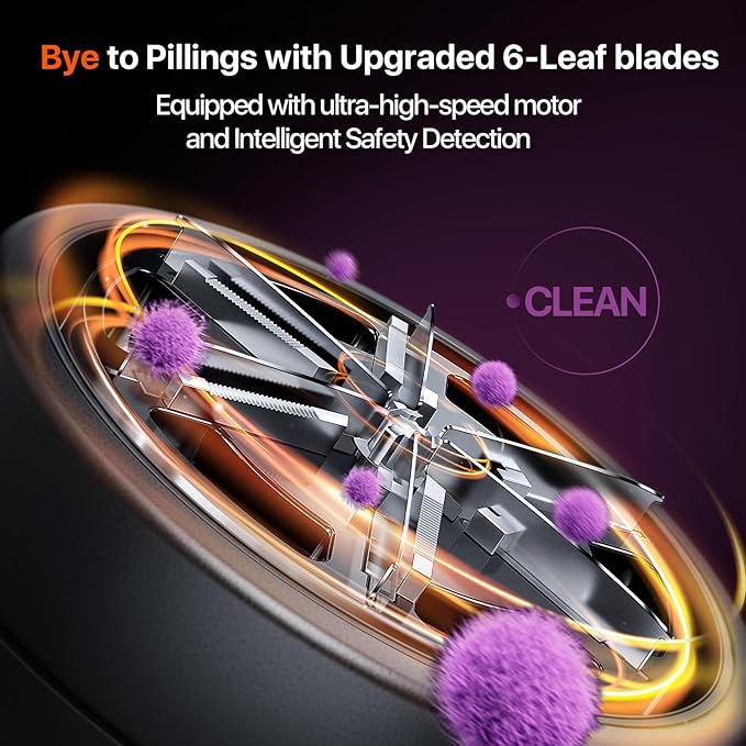 TORRAS Rechargeable Fabric Shaver Electric Lint Remover 3-Speed Remove Fuzz, Pilling for Cashmere, Wool, Clothes, Sweater, Coat, Furniture, Clothes depiller with Replacement Blades