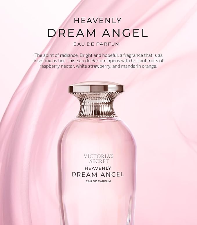 Victoria's Secret Heavenly Dream Angels Eau de Parfum, Notes of Prismatic Musk, Raspberry Nectar & Amber Crystals, Perfumes for Women (1.7 oz)