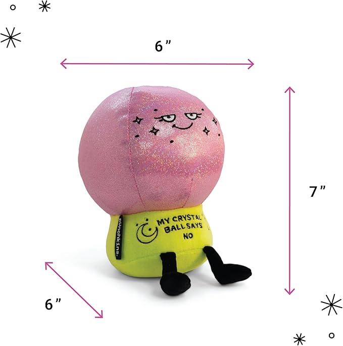 Punchkins Crystal Ball Plushie - My Crystal Ball Says No Sassy & Funny Plush Toy for Gifting