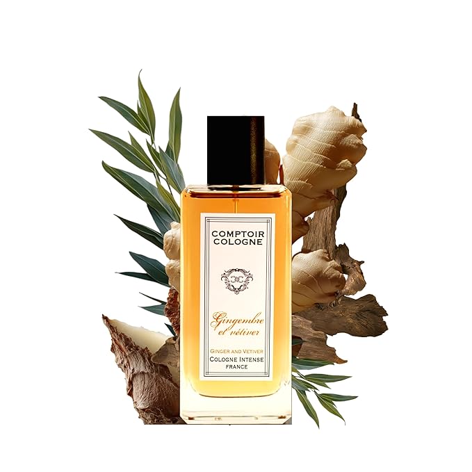 Ginger and Vetiver Intense - Sparkling Top Notes of Bergamot Mixed with Spicy Peppery Notes - Long-Lasting Mens Cologne - 3.3 oz