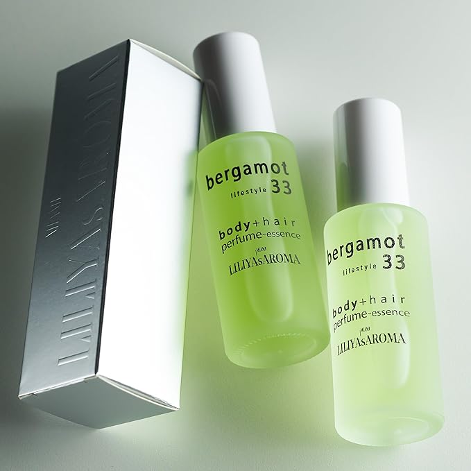 Liliya's Aroma Bergamot 33 Essence-Perfume for body and hair mist | Calabrian Bergamot | Pink Grapefruit | Vetiver Essential Oils | Gourmand Scent | Vegan 1.8 Fl Oz