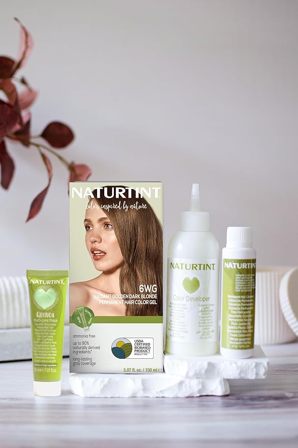 Naturtint 6WG Radiant Golden Dark Blonde Permanent Hair Color (Pack of 1), Ammonia Free, Vegan, Cruelty Free, up to 100% Gray Coverage, Long Lasting Results (Packaging may vary)