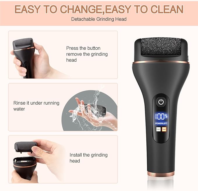 AdamPark Callus Removers 8 Pack Replacement Rollers Heads for Electric Feet File Pedicure Tools, Pedicure Kit Refill Rollers 3 Extra Coarse, 3 Regular Coarse, 2 Fine Coarse Refill Rollers