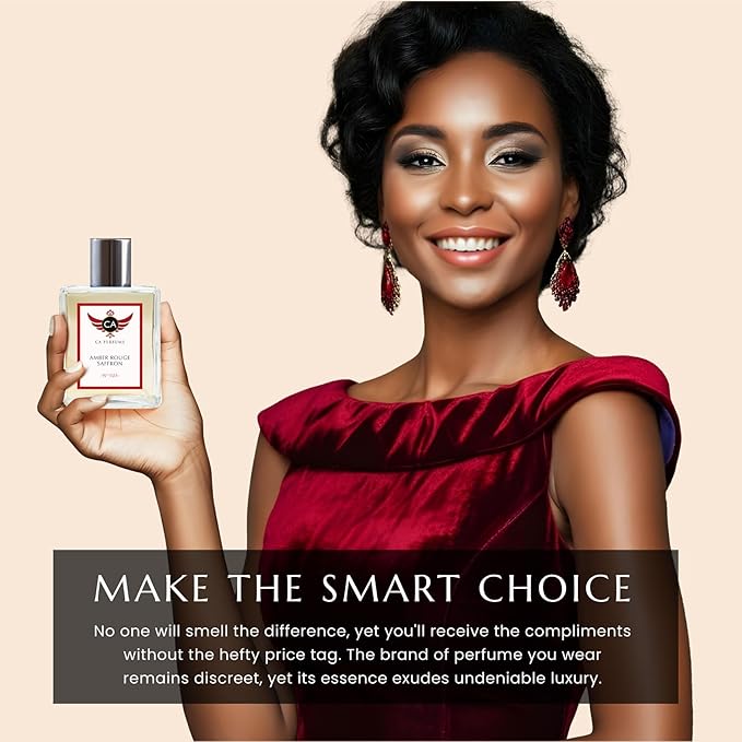 CA Perfume Amber Rouge Saffron For Women & Men Parfum Spray Bottle 3.4 Fl Oz/100ml-X1