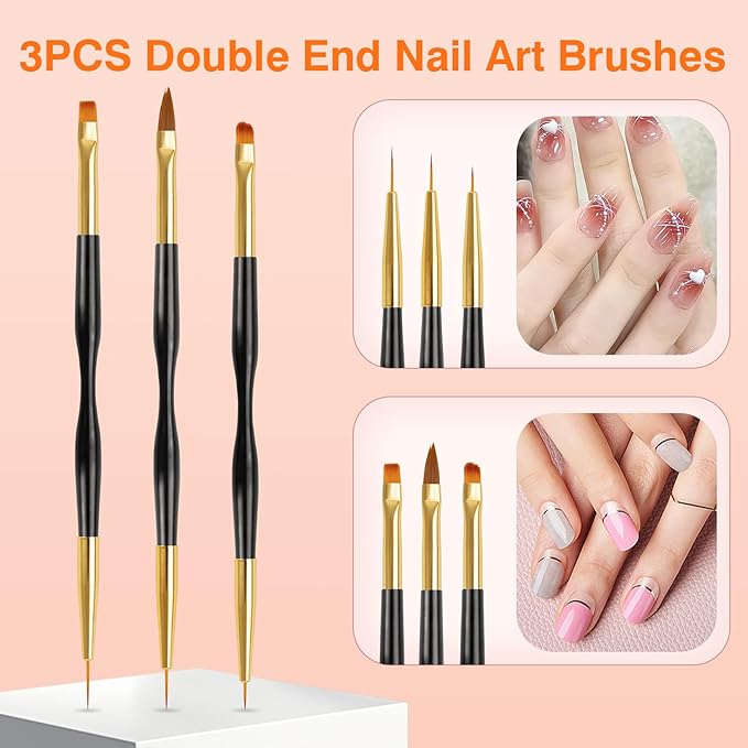 31pcs Nail Art Brushes, Nail Art Design Tools Kit with Liner Brush Dotting Tools Drawing Pens Design Tools Polish Brushes for Women Nails Gel Painting
