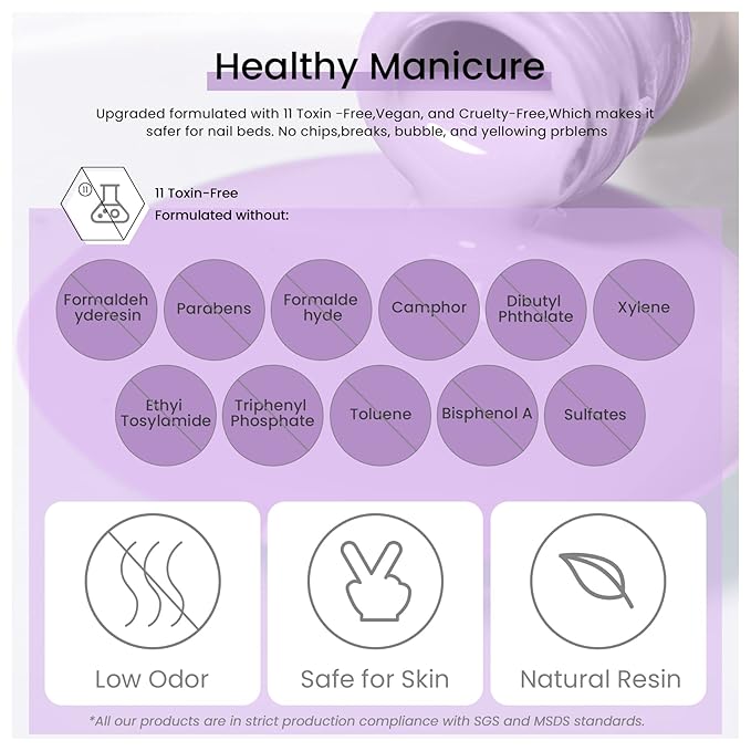 MAYCHAO 15ML Bight Purple Gel Nail Polish 1Pc Wisteria Gel Polish Soak Off UV LED Nail Polish Nail Art Starter Manicure Salon DIY at Home, 0.5 OZ