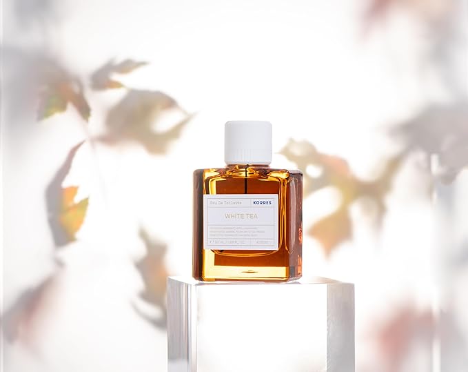 KORRES Eau De Toilette, White Tea Fragrance Spray, Unisex Perfume With Bergamot, Neroli, Mandarin Zest, Dewy White Tea Leaves And Soft Cedarwood, Light Floral Green Scent For Women And Men, 1.69 Fl Oz