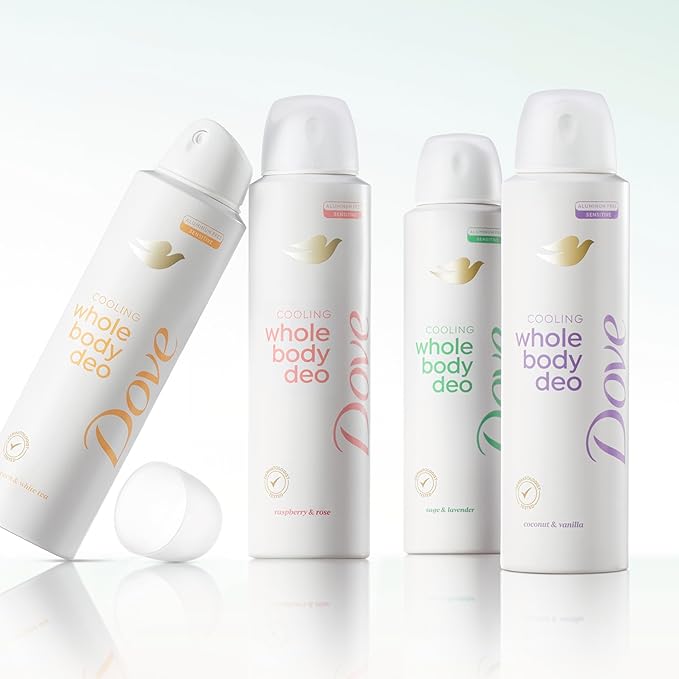 Dove Whole Body Deodorant Cooling Spray Sage & Lavender Aluminum Free 4oz