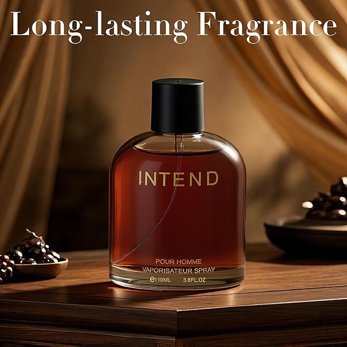 Intend Cologne for Men | Aromatic Woody,Fresh Aquatic,Lavender&Tobacco Scent | Eau de Parfume 100ml Spray | Day to Night Long-Lasting Fragrance