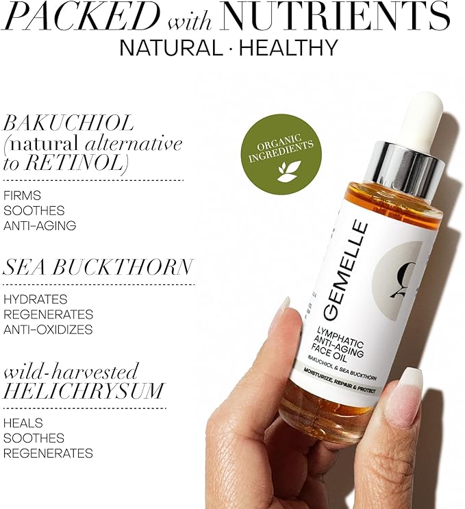 GEMELLE 3-Pack Lymphatic Gua Sha Morning & Night Face Starter Set 15ml | 10x Award Winner | White Jade Gua Sha Tool, Gua Sha & Anti-Aging Face Oils | Sculpting, Lymphatic Drainage, Hydrate, Protect