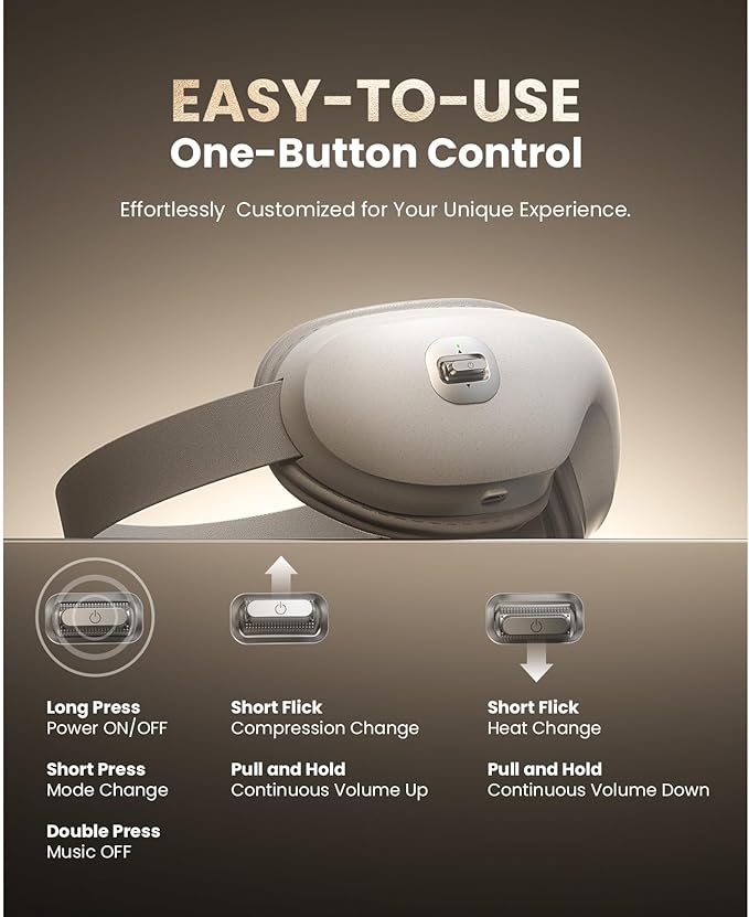 BOB AND BRAD Zero Pro Ultra-Quiet Eye Massager with Heat and Cooling, Lightweight Eye Massager with Scroll Button for Migraine Dry Eyes Relief, Relax, FSA Eligible HSA Christmas Gifts for Women Men