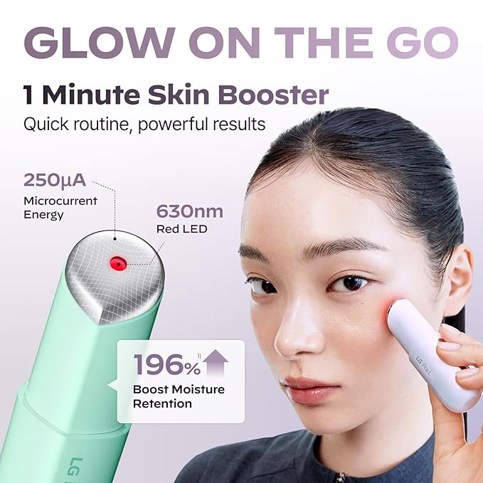 Superform Galvanic Booster Aqua Mint, 1min booster for ageless skin, anti-aging and firming pocket booster, Korean skincare, glow on the go, Serum booster device, Gift, Stocking Stuffers