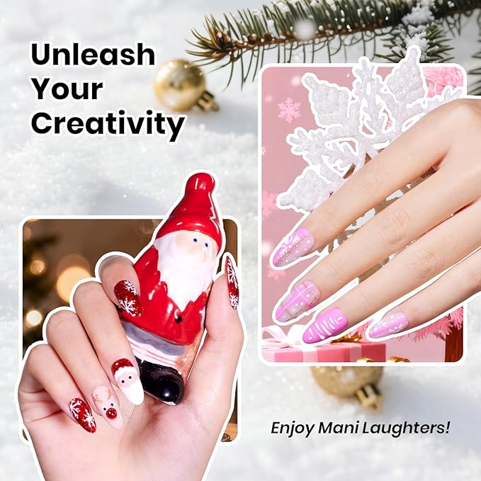 Beetles Christmas Gel Nail Polish Set – Christmas Spectrum Red Green Glitter Gel Polish, 36 Colors Soak Off UV LED Winter Long Lasting Nail Gel Kit for Manicure Gifts for Women