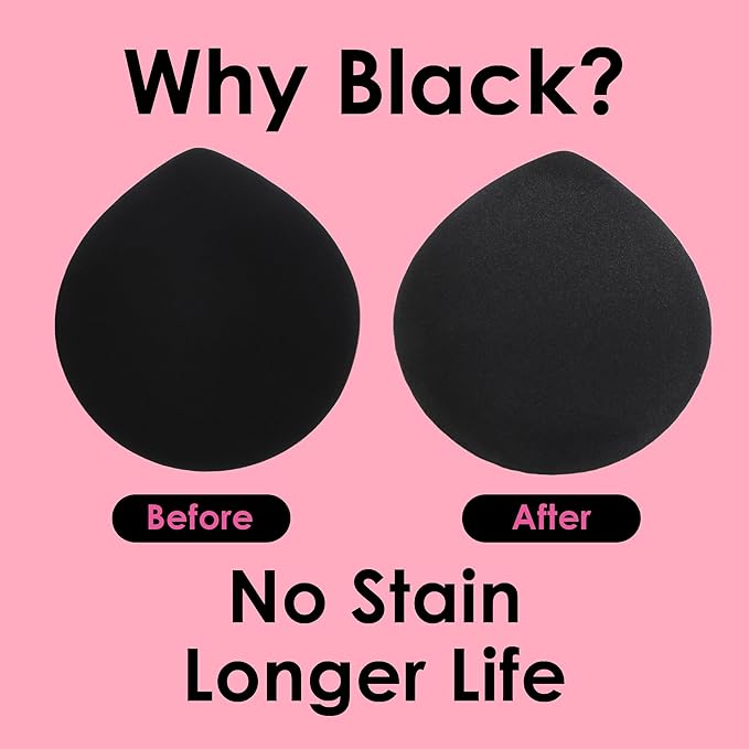 5Pcs Makeup Sponge Latex-Free Soft Blender Sponge Perfect for Liquid Foundation Concealer Cream Powder, Beauty Sponge Gift Set for Long-lasting and Natural Makeup, Pink, Medium