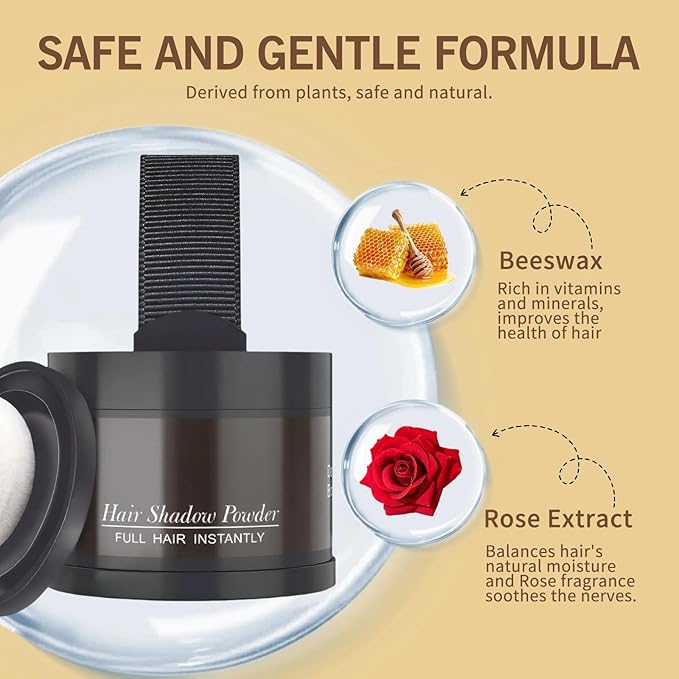 Hairline Powder (Light Blonde) Hair Dye, Instantly Color Shadow Cover for Gray Roots, Touch-Up for Thin Hair 4g