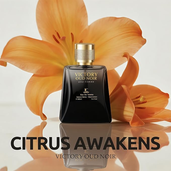 Victory Oud Noir | Oud Cologne For Men with Black Pepper & Citrus | Long-Lasting Eau de Toilette | Gift Set for Him