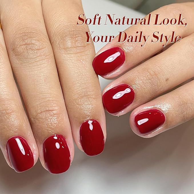 Born Pretty Dark Red Gel Nail Polish Fall Winter Burgundy Wine Red Nail Art Design Manicure Salon DIY at Home 15ml