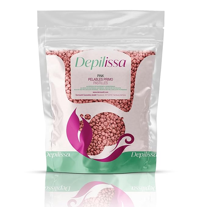 Pink Hard Wax Beads 14.1 oz – Stripless Brazilian Wax Beads for Face, Bikini & Sensitive Skin – Low-Temperature Hard Wax for Women & Men – Removes Short & Coarse Hair – Made in Italy