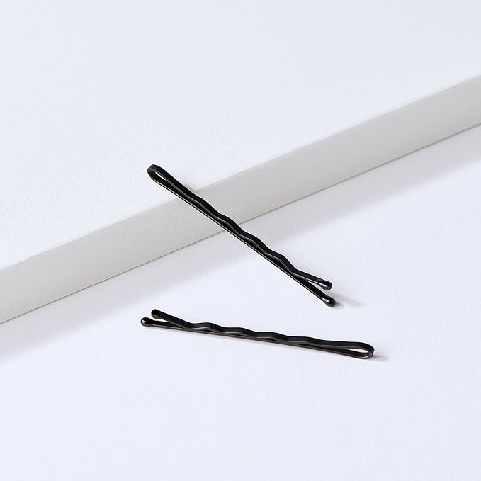 Fromm Style Artistry 2" Crimped Bobby Pins, Matte Black, 600 Hair Pins, Secure Hold, Suitable for All Hair Types and Lengths, Hair Accessories for Women