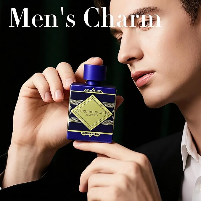 Luxurious Oud Amatist Men's Cologne – Eau De Parfum – Long Lasting Arabic Oud Perfume Oil – 100ml