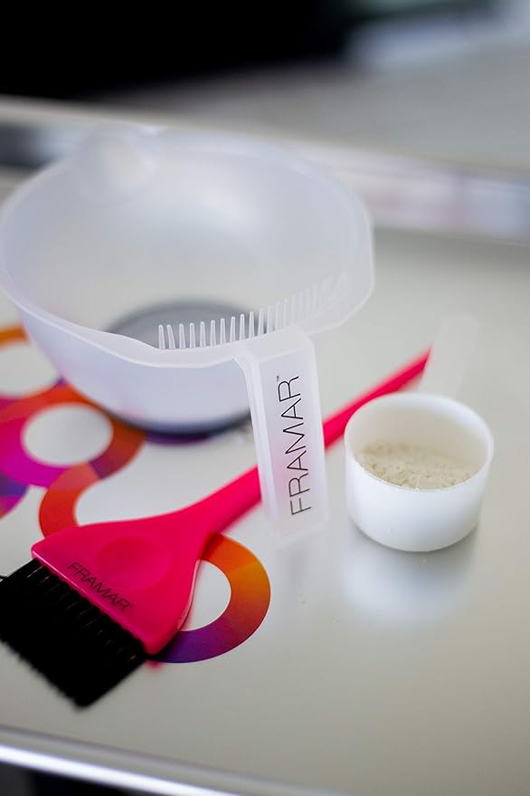 FRAMAR Classic Hair Color Brush – Hair Dye Brushes For Hair Stylist, Hair Coloring Brush, Color Applicator Brush, Tint Brushes For Hair Color, Dye Brush Tools - Pink