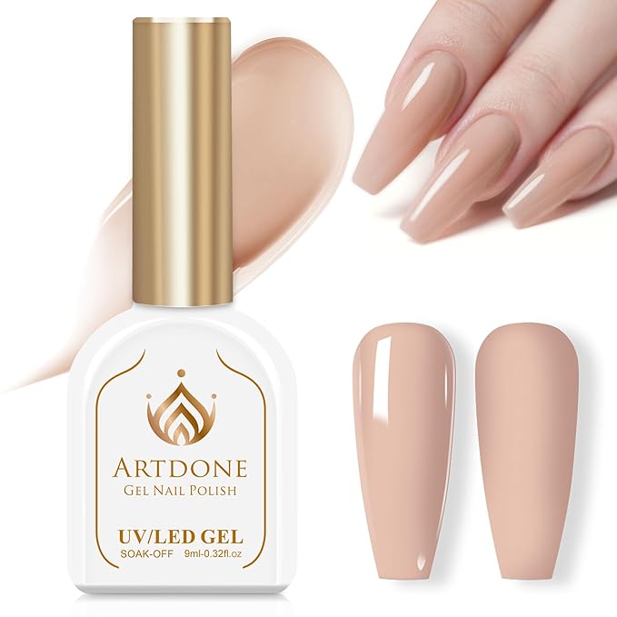 Artdone Gel Nail Polish Hema-free Solid Color Nude Color For All Seasons Neutral Soak Off LED Lamp Needed For Manicure Nail Art