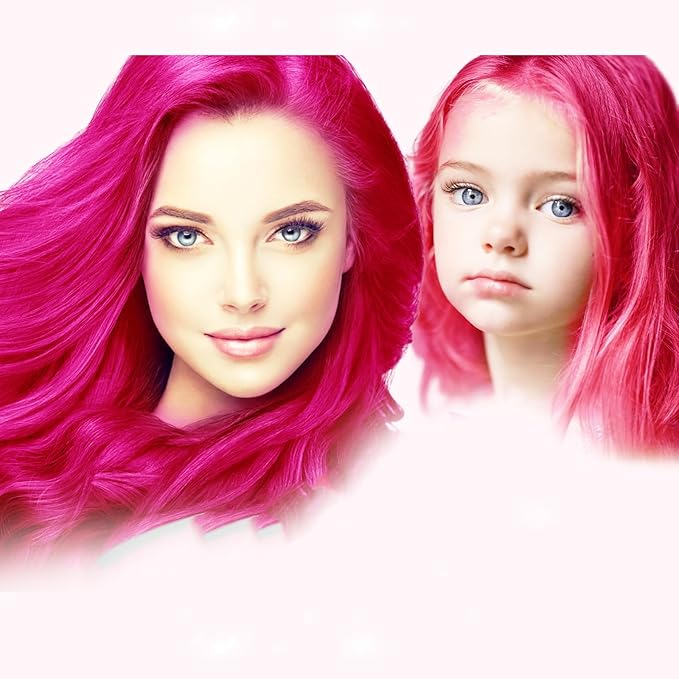 Pink Hair Color Wax, Temporary Washable Hair Color Dye for Kids, Temporary Dye Wax Natural Hairstyle Cream Hair Pomades for Women & Men Party Cosplay Halloween