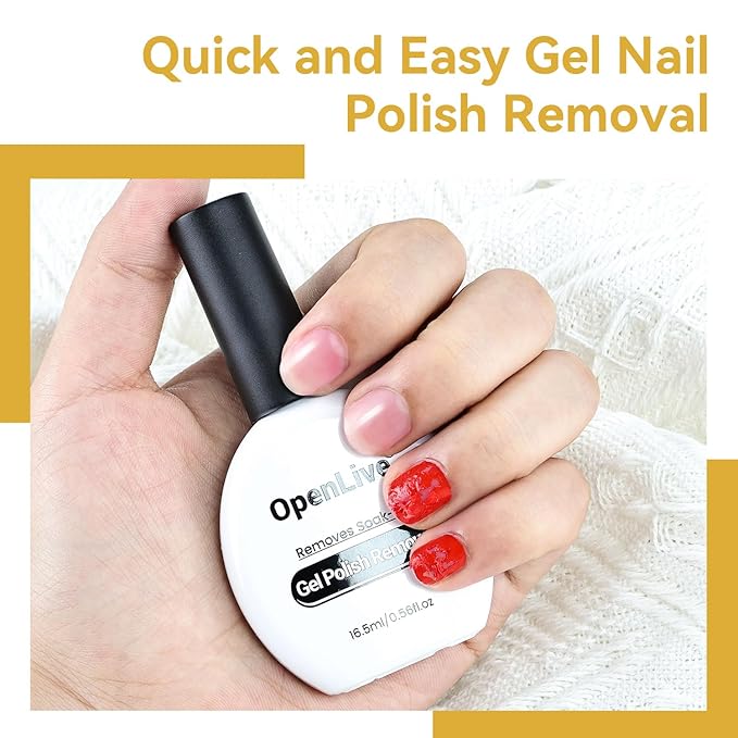 3PCS 16.5ml Quick Dry Base and Top Coat Nail Polish and Gel Remover Set, Base and Top Coat No U V Lamp Curing, Gel Polish Remover for Quick and Easy Removal At Home