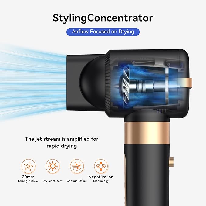 Blow Dryer Brush 7 in One, Negative Ion Hair Set Upgrade Hot Air Styler Wrap Curler, Curling Iron Styling Tools As A Gift for Straight/Curl/Drying/Smoothing