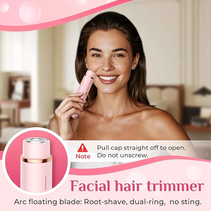 2025 New 2-in-1 Electric Bikini Trimmer for Women - Dual Head Electric Razor,Waterproof Painless Bikini Shaver, Pubic Hair Trimmer for Private Area & Body Hair, Christmas Gifts for Women，Pink