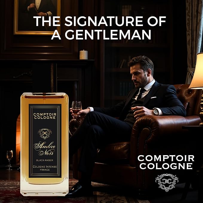 Black Amber Intense - Cologne for Men with Sun-Drenched Citrus, Cedar, and Amber Notes - Long Lasting Warm, Woody Scent - 3.3 oz