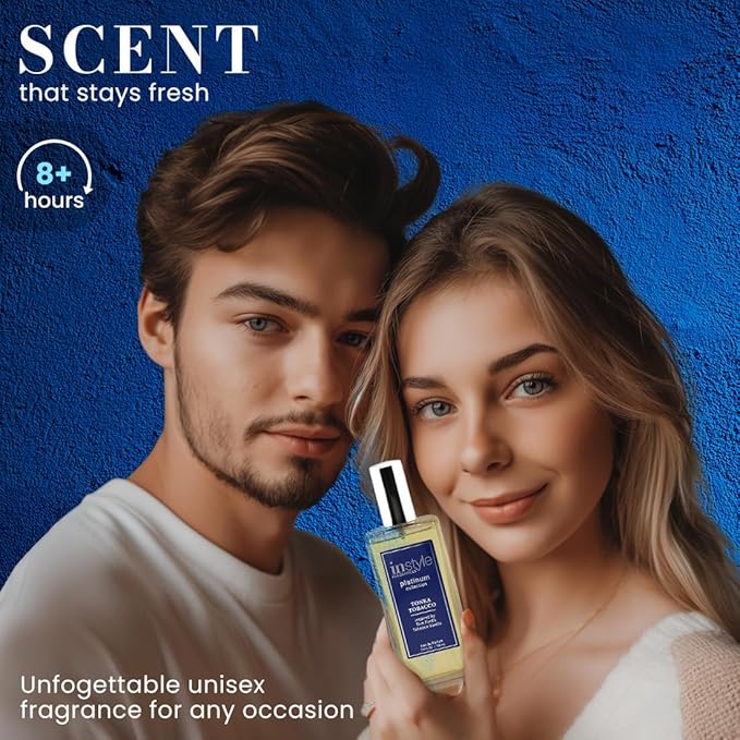 Instyle Fragrances, Platinum Collection, Tonka Tobacco, Inspired by Tom Ford's Tobacco Vanille, Unisex Eau de Parfum, CLEAN, Vegan, Paraben-Free, Never Tested on Animals, 3.4 Fluid Ounces