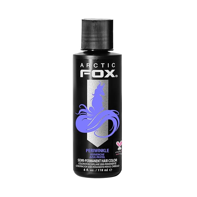 ARCTIC FOX Vegan and Cruelty-Free Semi-Permanent Hair Color Dye (4 Fl Oz, PERIWINKLE)