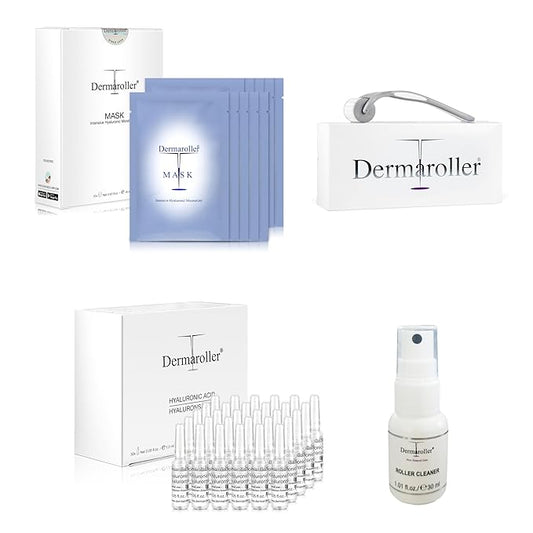 Dermaroller, Silk Face Masks (1 Pack 10pc) with 30 Ampoules Cleaner - Lunar New Year Set - LUNAR-SET